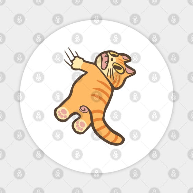 Pocket Cat Ginger Magnet by Digital Threads